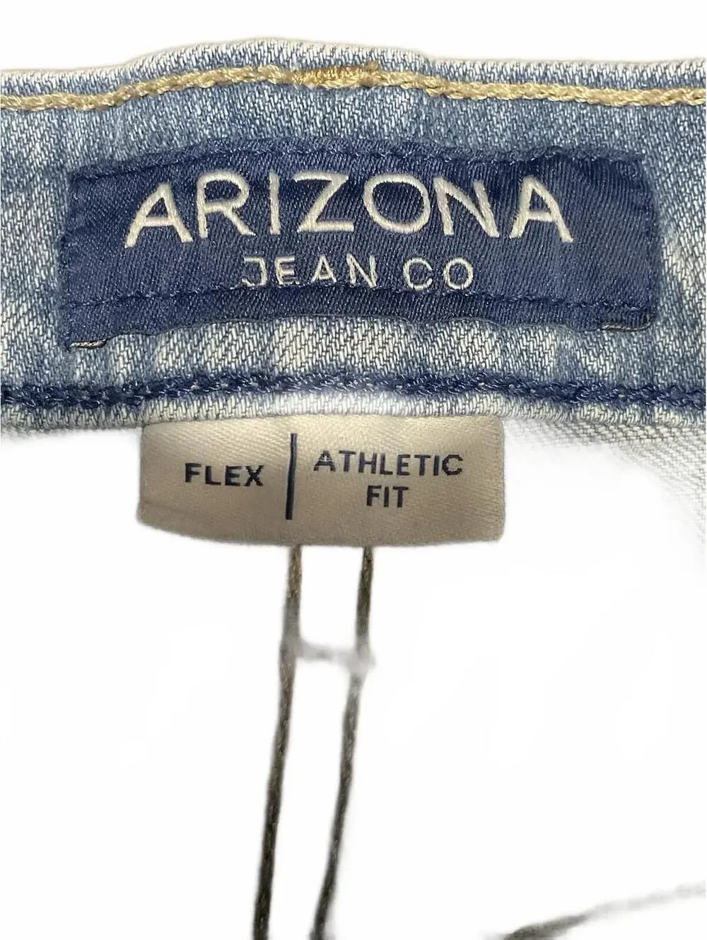 Arizona Jean Co Flex Athletic Fit Mens Blue Jeans Size 38 X 30 Dirty Leg See Pic